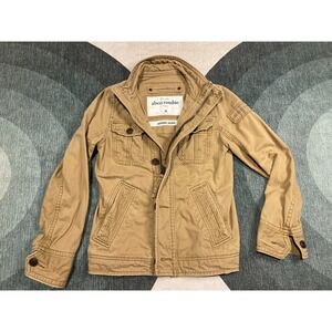 Abercrombie Kids Khaki / Tan Sentinel Utility Military Cargo Jacket Youth M